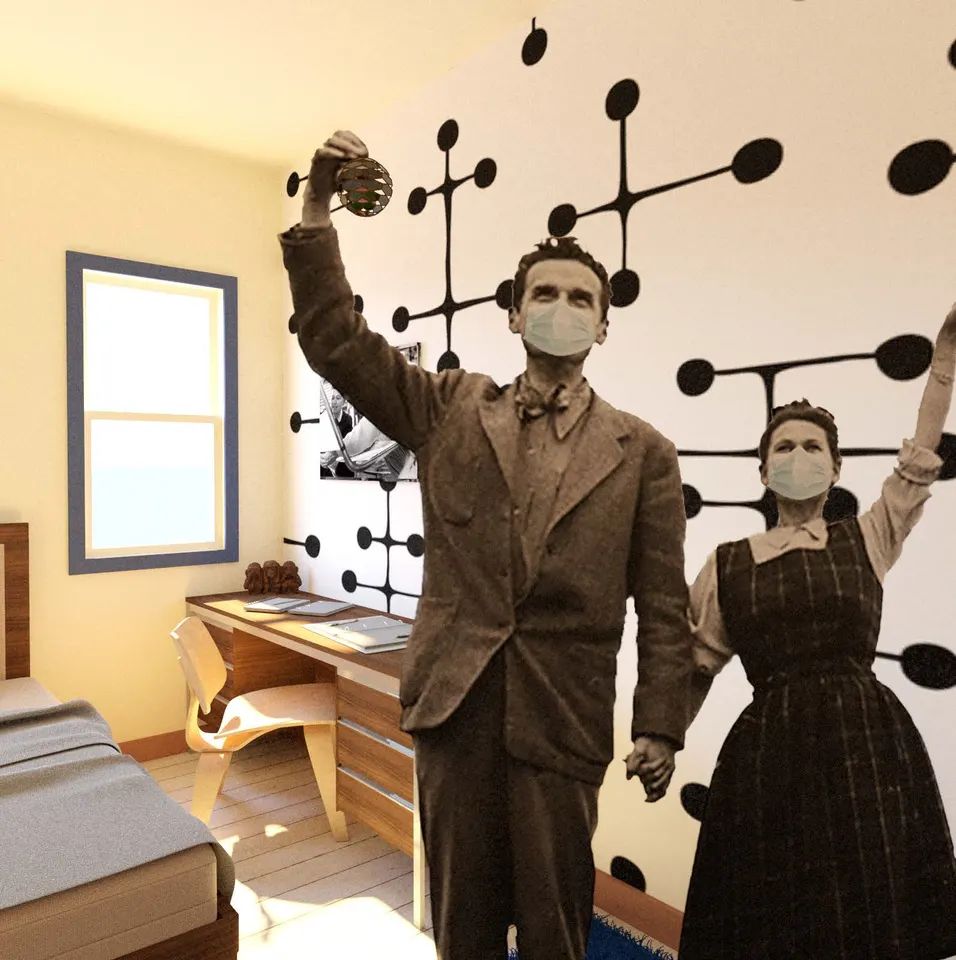 Pandemic Powers of Ten quarantine room
