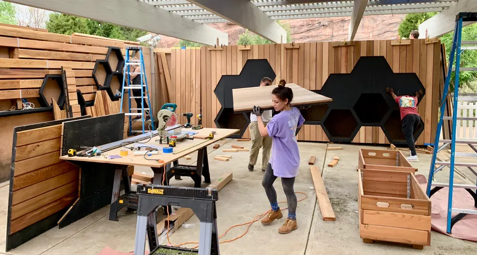 On-site classroom construction