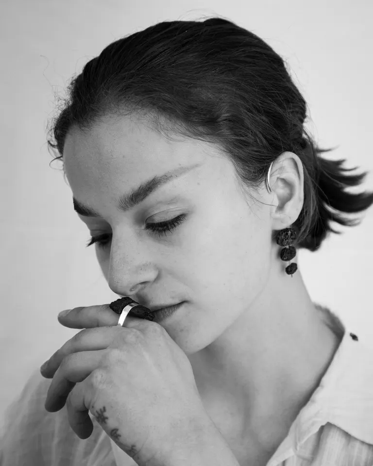 Moments earrings in use