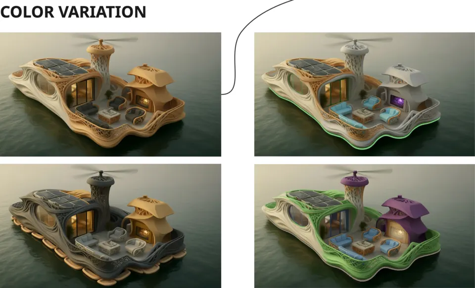 Yacht color variations