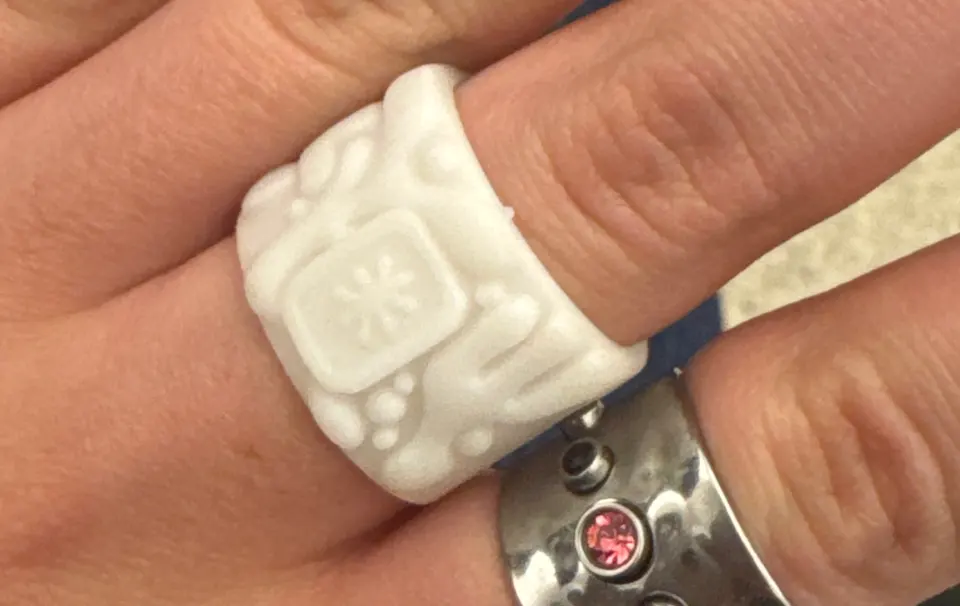 Printed ring in hand