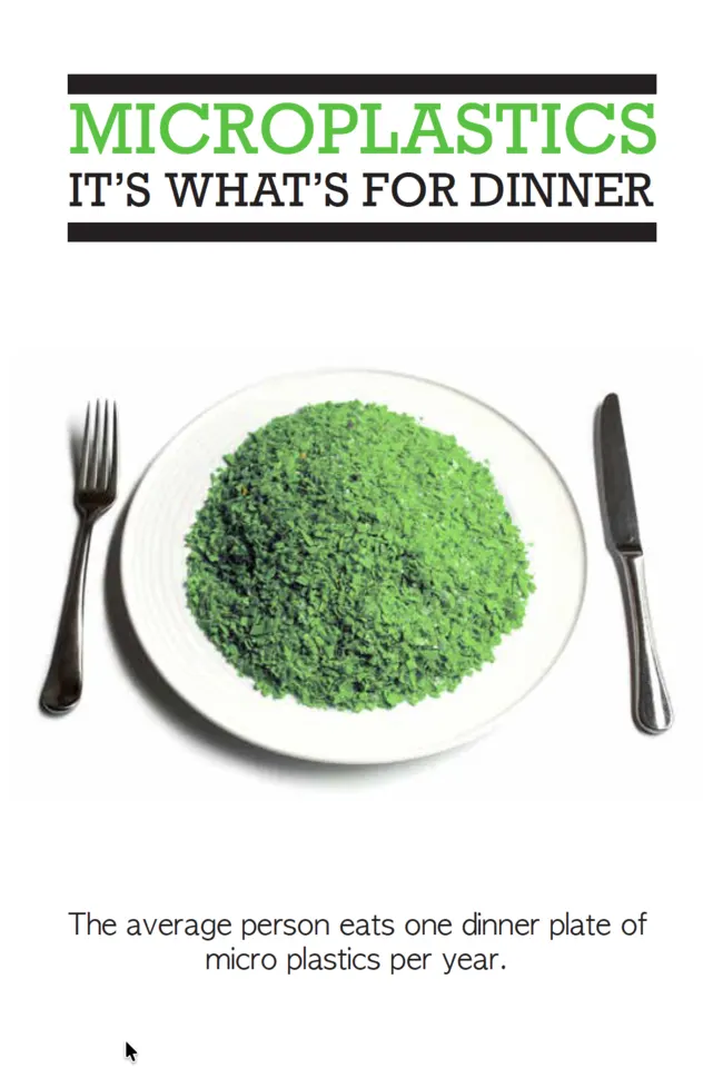 Microplastics awareness poster