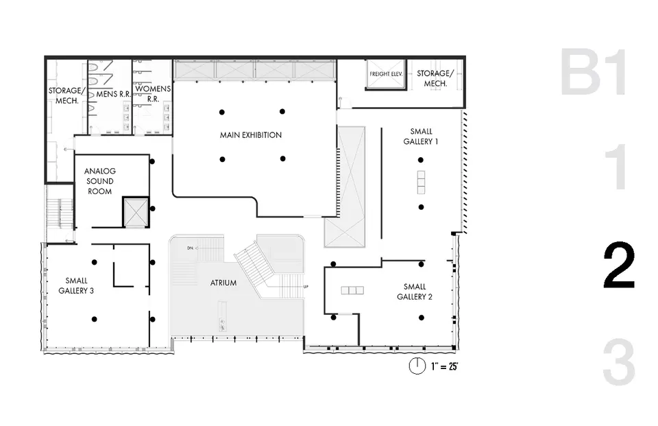 Atrium sectional perspective