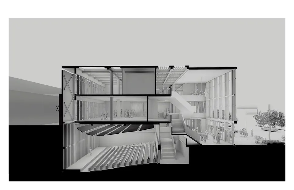 Daylit gallery interior