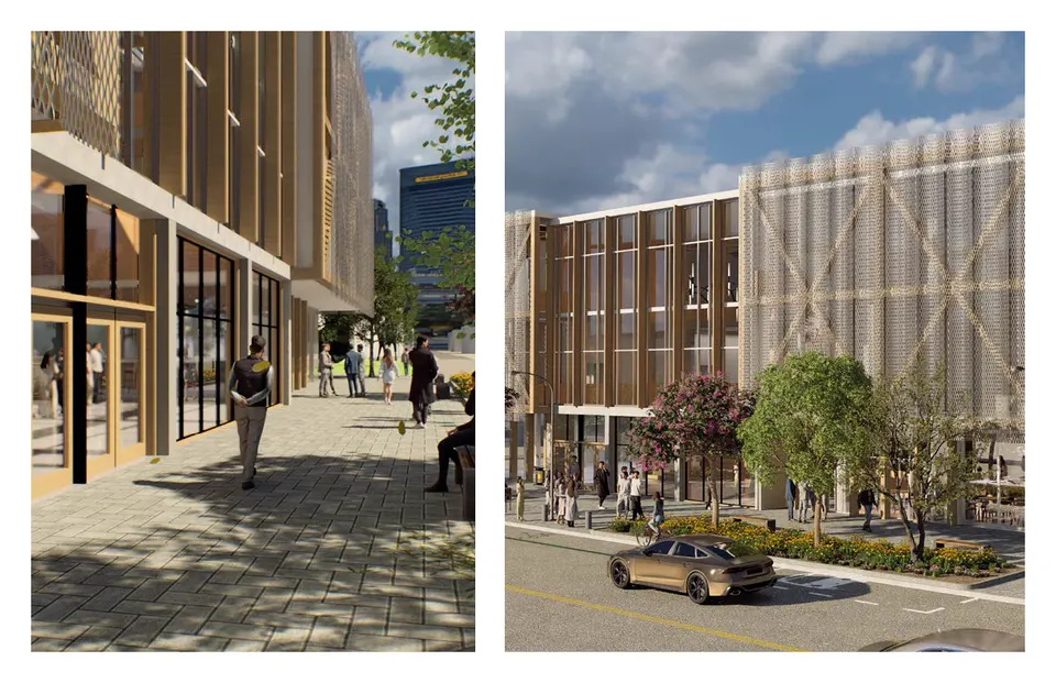 Street and facade perspectives