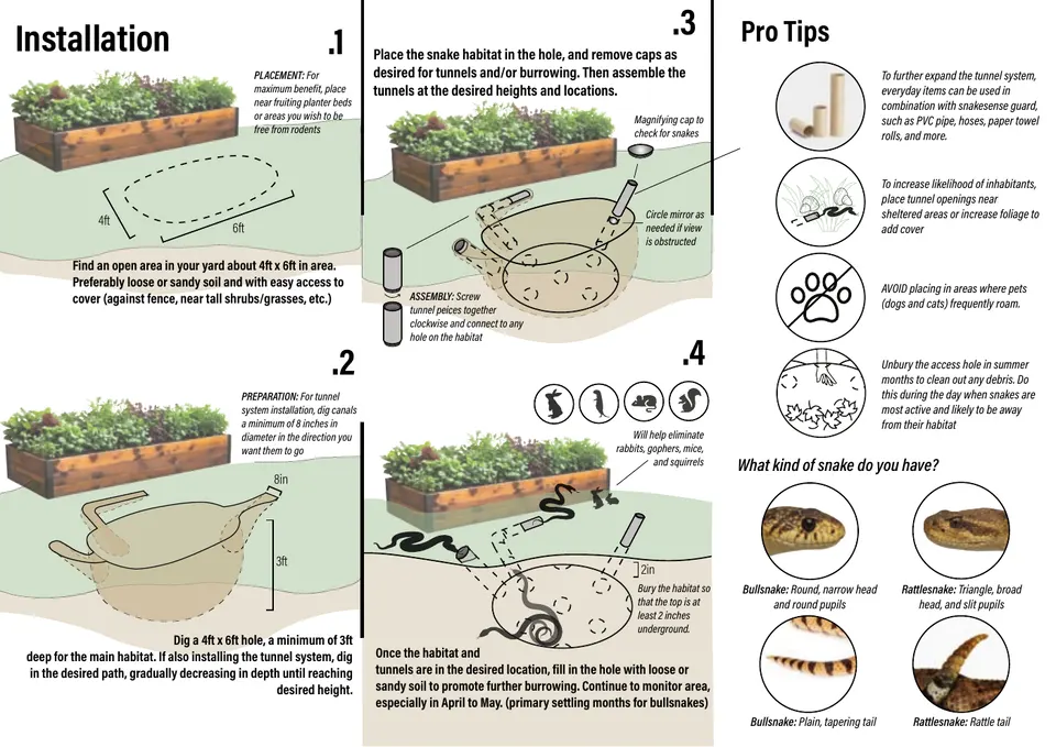 Bullsnake habitat installation