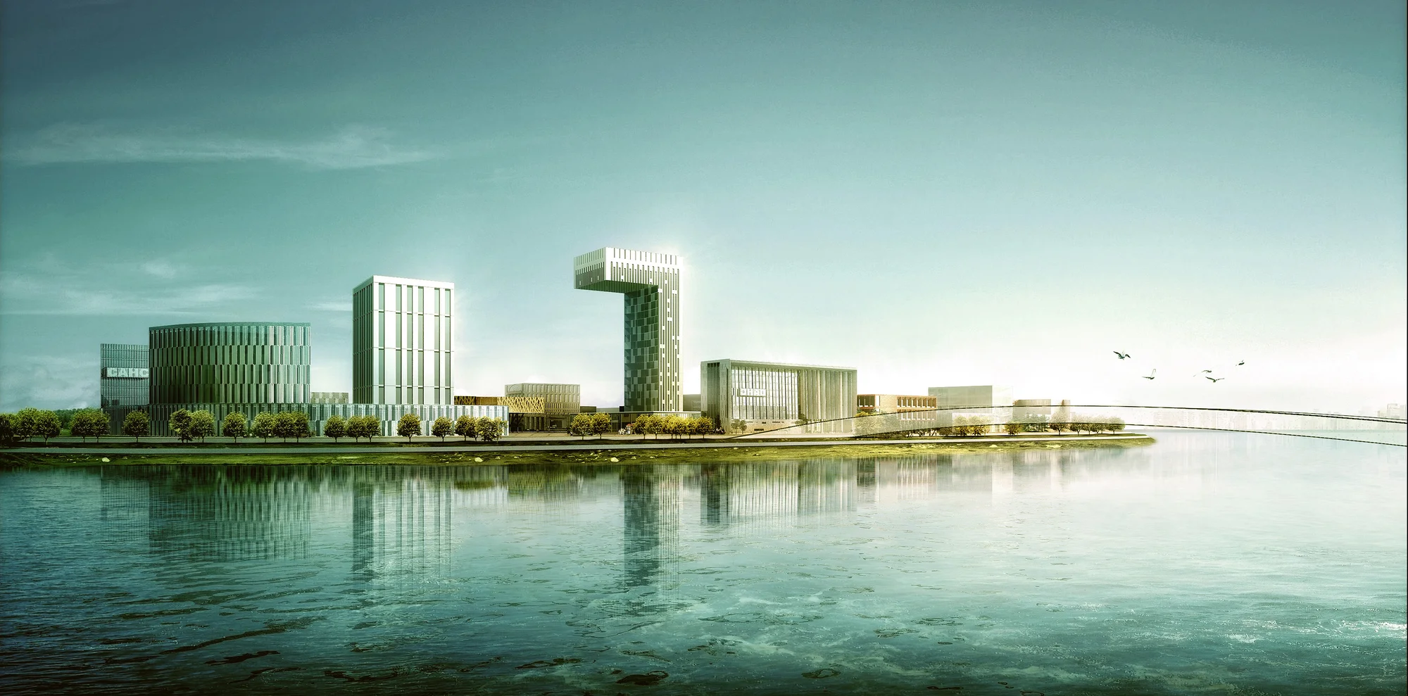 Waterfront skyline