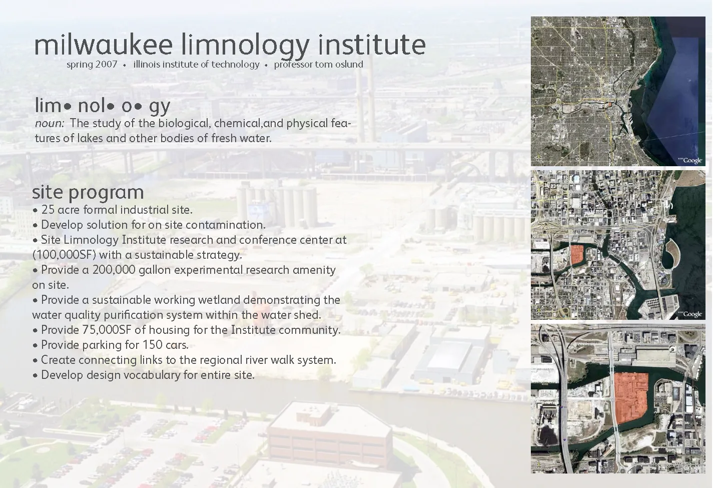 Project program and regional watershed context